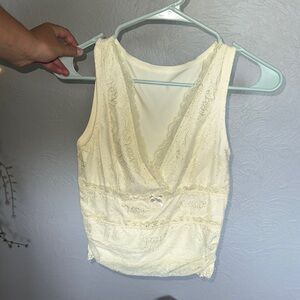 Yellow Cider lace tank top